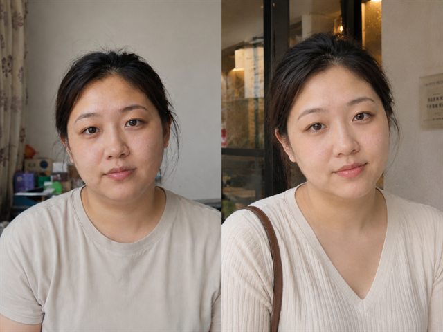 妆容效果示例