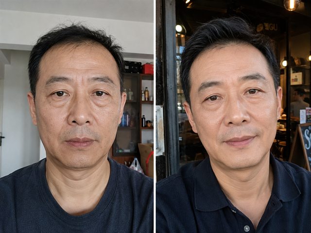 妆容效果示例