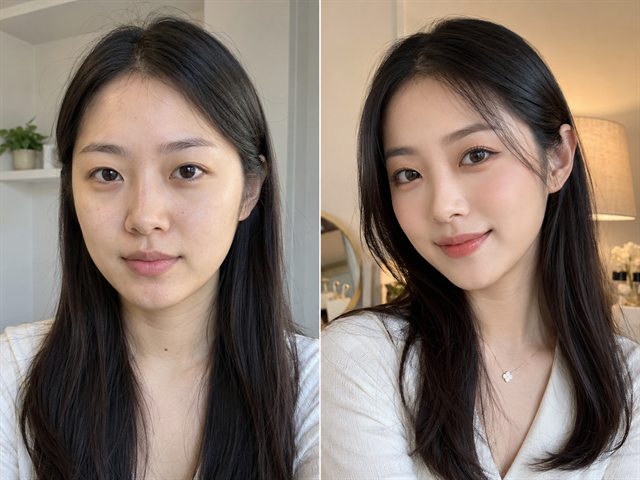 妆容效果示例