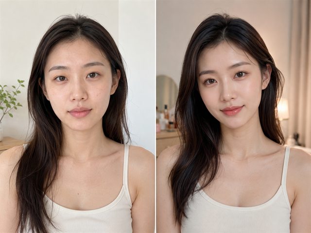 妆容效果示例