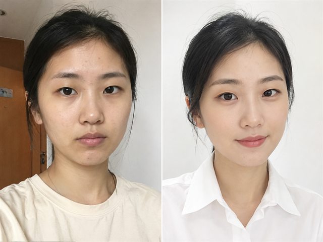 妆容效果示例